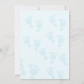 青い魅力的赤ちゃんシャワー 招待状 (裏面)