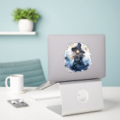 青い魔女[3] シール (デスク上のノートパソコン)