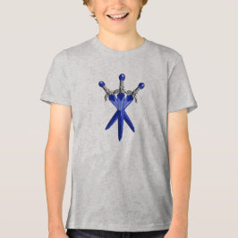 青い魔法の剣のキッズTシャツ トライブレンドTシャツ