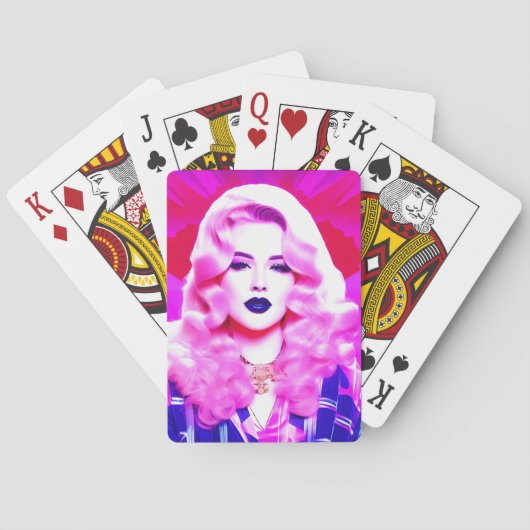 青い魔法の魅力吹キス トランプ (裏面)