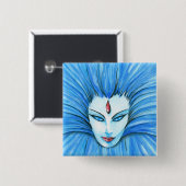 青い魔法使い 缶バッジ (正面&裏面)