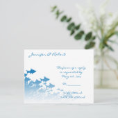 青い魚と珊瑚の応答カード 出欠カード (スタンド正面)