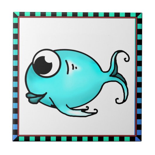 青い魚のタイル タイル (正面)