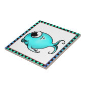 青い魚のタイル タイル (側面)