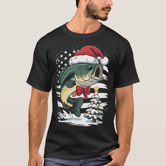 青い魚のトリオの線画 Tシャツ (正面)