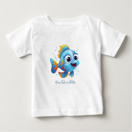 青い魚のベビーTシャツ ベビーTシャツ