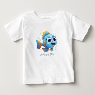青い魚のベビーTシャツ ベビーTシャツ