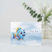 青い魚のポストカード ポストカード (スタンド正面)