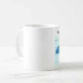 青い魚のマグ コーヒーマグカップ (正面左)