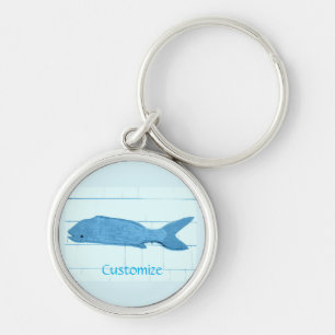 青い魚のロゴThunder_Cove キーホルダー