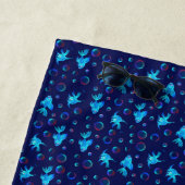 青い魚の柄 ビーチタオル (インサイチュ)