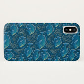 青い魚の柄 Case-Mate iPhoneケース (裏面(横))