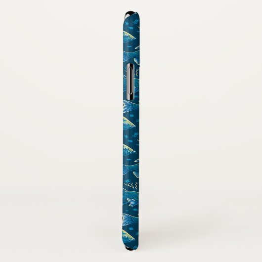 青い魚の柄 Case-Mate iPhoneケース (裏面/右)