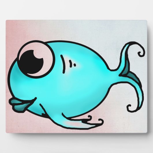 青い魚の歯垢 フォトプラーク (正面)