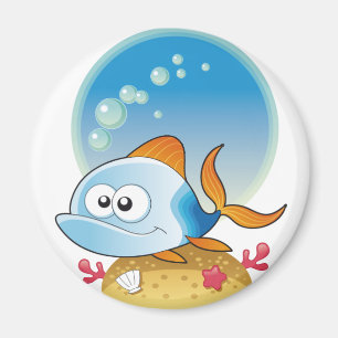 青い魚の磁石 マグネット