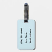 青い魚の荷物タグ ラゲッジタグ (裏面縦)