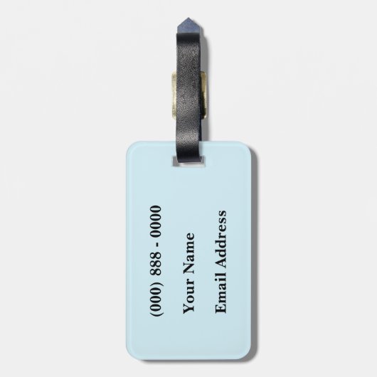 青い魚の荷物タグ ラゲッジタグ (裏面縦)