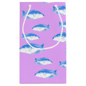 青い魚の薄紫 スモールペーパーバッグ (裏面)
