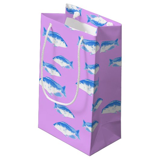青い魚の薄紫 スモールペーパーバッグ (裏面アングル)