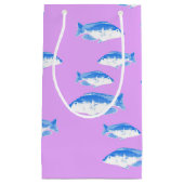 青い魚の薄紫 スモールペーパーバッグ (正面)