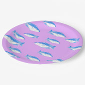 青い魚の薄紫 ペーパープレート (アングル)