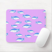 青い魚の薄紫 マウスパッド (マウス)