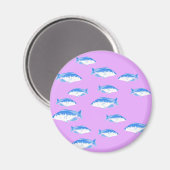 青い魚の薄紫 マグネット (正面/裏面)