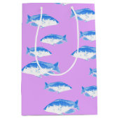 青い魚の薄紫 ミディアムペーパーバッグ (正面)