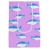 青い魚の薄紫 ミディアムペーパーバッグ (裏面)