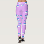 青い魚の薄紫 レギンス (裏面)