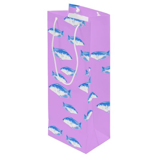 青い魚の薄紫 ワインギフトバッグ (裏面アングル)
