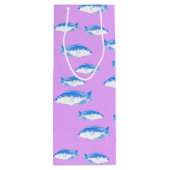 青い魚の薄紫 ワインギフトバッグ (裏面)