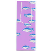 青い魚の薄紫 ワインギフトバッグ (正面)