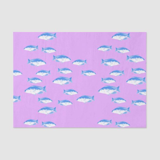 青い魚の薄紫 薄葉紙 (正面)