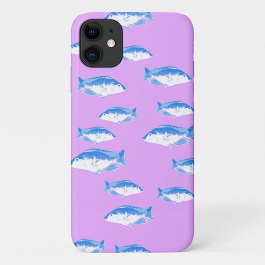 青い魚の薄紫 Case-Mate iPhoneケース (裏面)