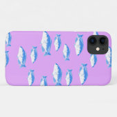 青い魚の薄紫 Case-Mate iPhoneケース (裏面(横))