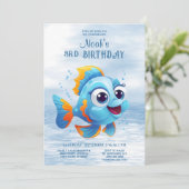 青い魚の誕生日招待状 招待状 (スタンド正面)