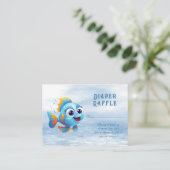 青い魚の赤ちゃんシャワー囲いカード エンクロージャーカード (スタンド正面)