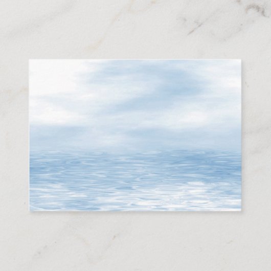 青い魚の赤ちゃんシャワー囲いカード エンクロージャーカード (裏面)