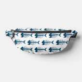 青い魚の骨のパターン ファニーパック (レイダウン)