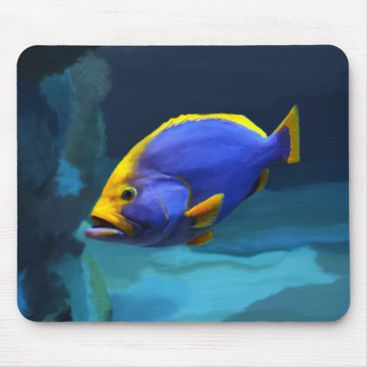 青い魚のmousepad マウスパッド (正面)
