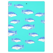 青い魚オンターコイズ クリップボード (裏面)