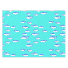 青い魚オンターコイズ テーブルクロス