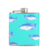 青い魚オンターコイズ フラスク (正面)