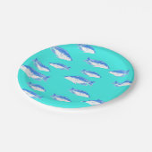 青い魚オンターコイズ ペーパープレート (アングル)