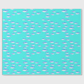 青い魚オンターコイズ ラッピングペーパー (フラット)