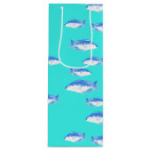 青い魚オンターコイズ ワインギフトバッグ (正面)
