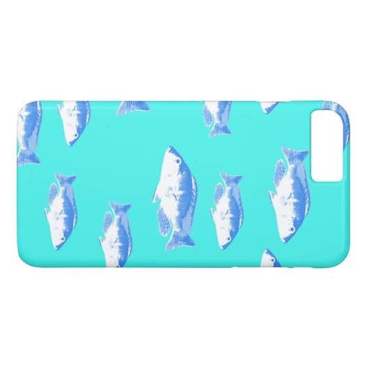 青い魚オンターコイズ Case-Mate iPhoneケース (裏面(横))