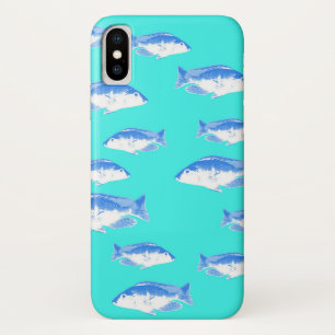 青い魚オンターコイズ iPhone X ケース