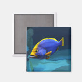 青い魚磁石 マグネット (正面/裏面)